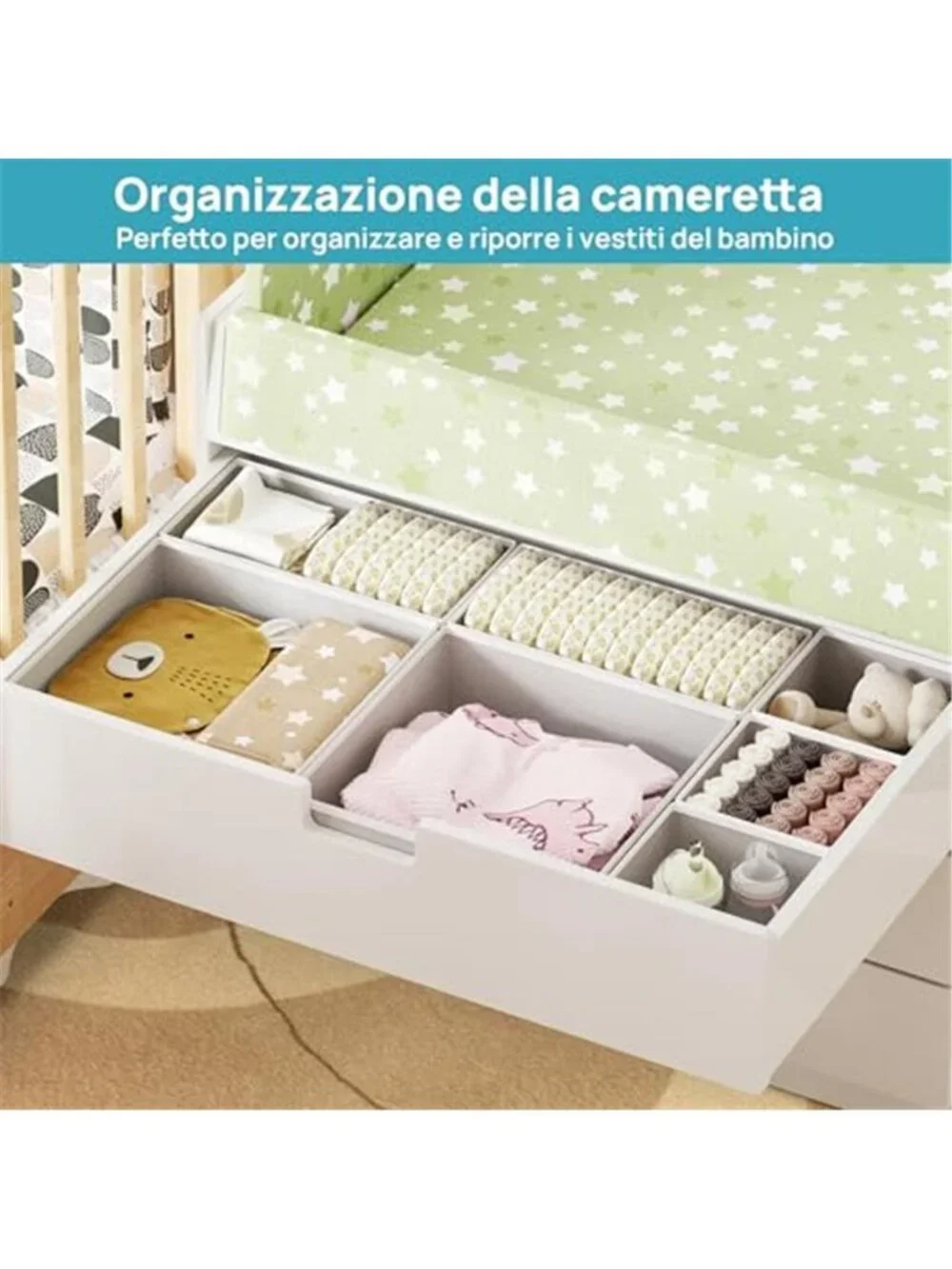 Closet Drawer Organizer Bins Set 12 Pack Fabric Storage Boxes Underwear Socks